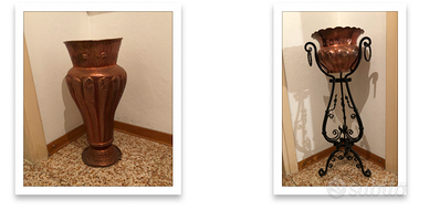 PORTAOMBRELLI + PORTAVASO IARTIGIANALI  N RAME