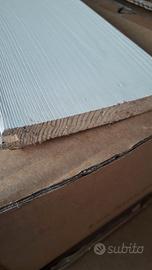 Perline legno abete tavole laccate bianco