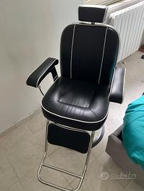 Poltrona barbiere vintage regolabile – stile retrò