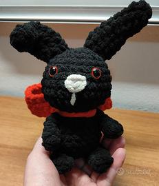Coniglio Amigurumi Rabbit Pupazzo Peluche Fiocco