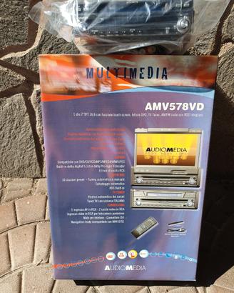 Autoradio/Lettore DVD Audiomedia con monitor da 7"