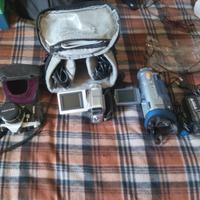 videocamera jvc, sony, macchina fotografica.