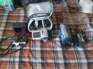 videocamera jvc, sony, macchina fotografica.