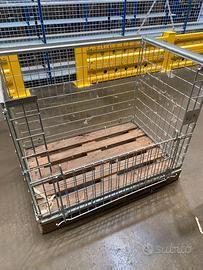 Contenitore in rete metallica per bancale