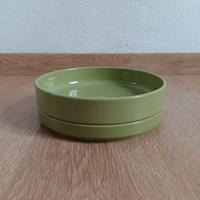 piatti rotondi verdi SCR Ceramica Laveno