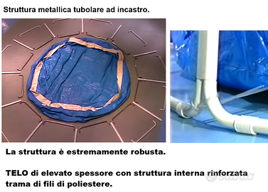 PISCINA  "Tonda" Ø4 mt H=1mt + POMPA +SCALA