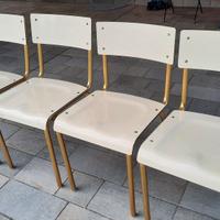 Seggiola alluminio anni 80 oro