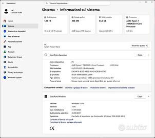 PC Ryzen 7 7800X3D, 64GB DDR5, 2TB M.2 Gen4