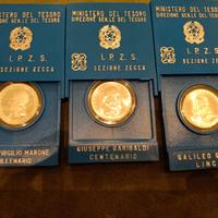 Monete commemorative Garibaldi, Virgilio, Galileo