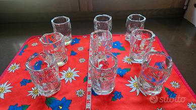 9 bicchieri in vetro vintage anni 80 Fernet Branca