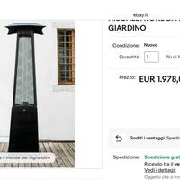 Fungo a pellet riscaldante per dehor o giardino