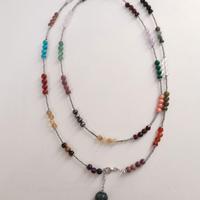 Collana in Argento 925 con Pietre Colorate