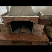 Caminetto in marmo rosso verona