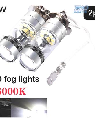 KIT DI LAMPADE ANTI-FOSCHIA A LED H3 100W CANBUS