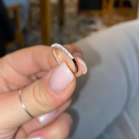 Anello d'argento e zirconi