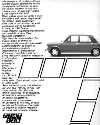 FIAT 128 1°SERIE AUTO ANNO 1970 BROCHURE ORIGINALE