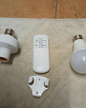 punto luce con telecomando attacco e27