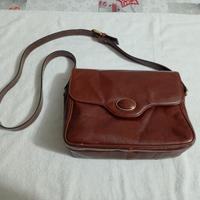 BORSA A TRACOLLA IN VERA PELLE-MADE IN ITALY-NUOVA