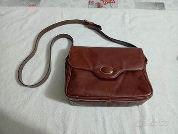 BORSA A TRACOLLA IN VERA PELLE-MADE IN ITALY-NUOVA