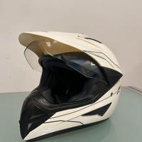 casco motard bianco