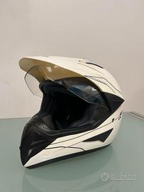 casco motard bianco