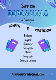 Studentessa per ripetizioni e doposcuola