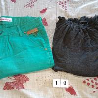 set pantaloni maglia S