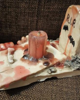 Statue Collezione Horror Lapide RIP + Crazy Skull