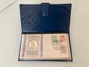 Medaglia+francobollo Primo giorno 500°anniversario