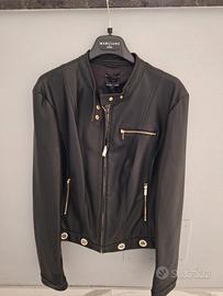 Giacca in pelle nera Guess taglia 46