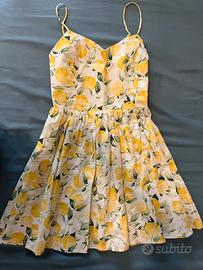 Vestito estivo corto fantasia limoni