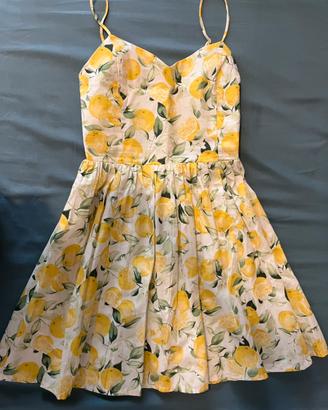 Vestito estivo corto fantasia limoni