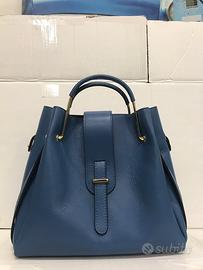 Borsa Vera Pelle Blue