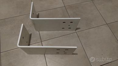 Staffe acciaio bianche