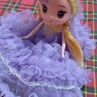 portachiavi bambolina bionda trecce