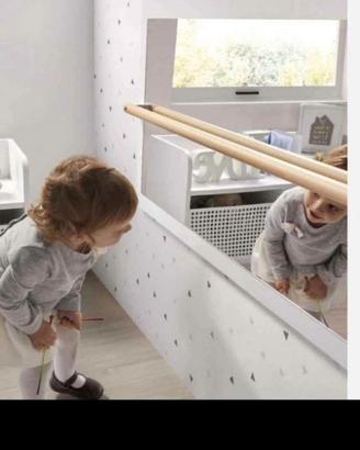 Specchio Montessori in legno bambini