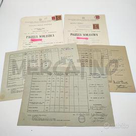 PAGELLE SCOLASTICHE ANNI 40/50