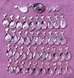 Gocce di cristallo d'epoca per lampadari