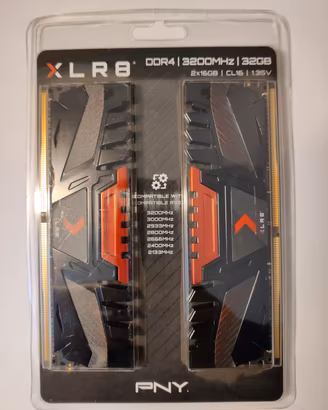 Ram gaming PNY XLR8 32 GB di RAM DDR4 3200 MHz