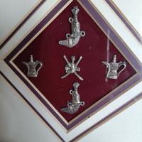 Quadretto militare targa indiana vintage  argento