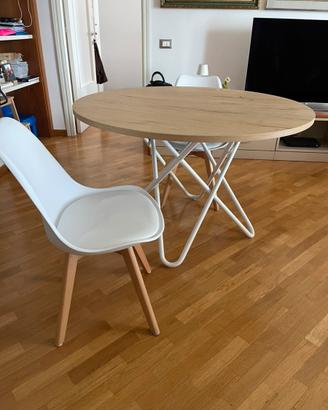 Tavolo Calligaris rotondo con sedie