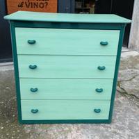 Cassettiera verde 80x45x85 cm