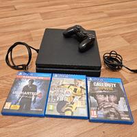 ps4 slim 1tb + pad + 3 giochi