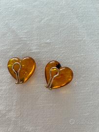 Orecchini in ambra gialla