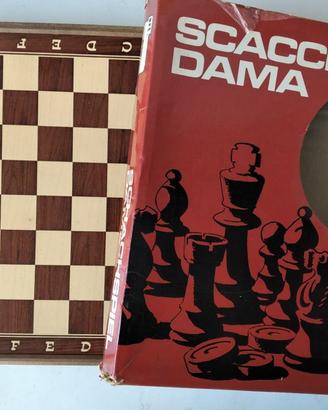 SCACCHIERA E DAMA  VINTAGE ANNI '70