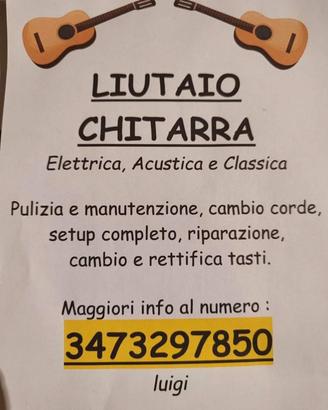 liutaio chitarra e basso