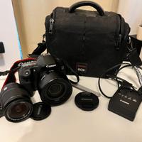Canon EOS 60d con obiettivi e borsa