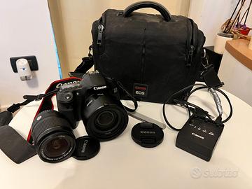Canon EOS 60d con obiettivi e borsa