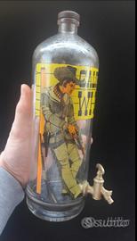 VECCHIA BOTTIGLIA DISPENSER VETRO WHISKY VINTAGE