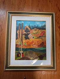 quadro con cornice in legno 